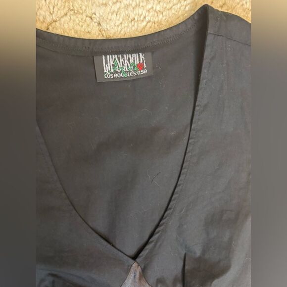 Vintage Y2K Lip Service Black with Attached Ribbon Corset Top SZ M - Picture 8 of 8